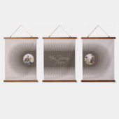 Tapisserie Suspendue ModernAbstract Ripple Boho Personalized (Tripler)