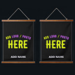 TAPISSERIE SUSPENDUE MODERNE ET MODERNE PERSONNALISABLE NOIR VÉRIFIÉ<br><div class="desc">VOUS POUVEZ CHANGER,  REDIMENSIONNER OU AJOUTER LOGO,  PHOTO,  TEXTE ET COULEURS COMME VOUS LE SOUHAITEZ.MERCI.</div>