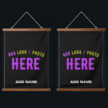 TAPISSERIE SUSPENDUE MODERNE ET MODERNE PERSONNALISABLE NOIR VÉRIFIÉ<br><div class="desc">VOUS POUVEZ CHANGER,  REDIMENSIONNER OU AJOUTER LOGO,  PHOTO,  TEXTE ET COULEURS COMME VOUS LE SOUHAITEZ.MERCI.</div>