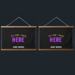 TAPISSERIE SUSPENDUE MODERNE ET MODERNE PERSONNALISABLE NOIR VÉRIFIÉ<br><div class="desc">VOUS POUVEZ CHANGER,  REDIMENSIONNER OU AJOUTER LOGO,  PHOTO,  TEXTE ET COULEURS COMME VOUS LE SOUHAITEZ.MERCI.</div>