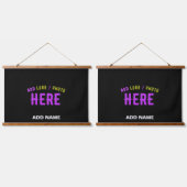 TAPISSERIE SUSPENDUE MODERNE ET MODERNE PERSONNALISABLE NOIR VÉRIFIÉ (Double)