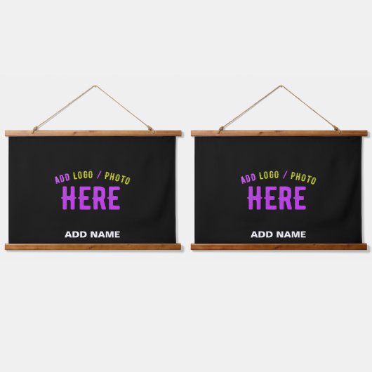 TAPISSERIE SUSPENDUE MODERNE ET MODERNE PERSONNALISABLE NOIR VÉRIFIÉ (Double)