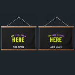 TAPISSERIE SUSPENDUE MODERNE ET MODERNE PERSONNALISABLE NOIR VÉRIFIÉ<br><div class="desc">VOUS POUVEZ CHANGER,  REDIMENSIONNER OU AJOUTER LOGO,  PHOTO,  TEXTE ET COULEURS COMME VOUS LE SOUHAITEZ.MERCI.</div>