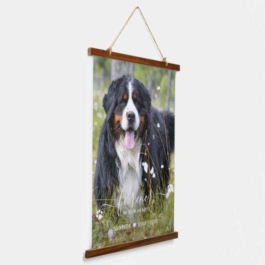 Tapisserie Suspendue Moderne pour toujours dans nos coeurs Pet photo Me (Angulaire)