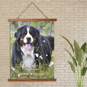 Tapisserie Suspendue Moderne pour toujours dans nos coeurs Pet photo Me