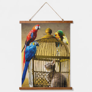 Tapisserie Suspendue Monde de la cage dorée