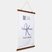 Tapisserie Suspendue Monogramme nom écrivain violet modifier code QR en (Angulaire)