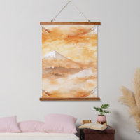 Mont Fuji au lever du soleil Aquarelle Paysage Ora