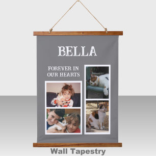 Tapisserie Suspendue Monument aux animaux 4 photo pour toujours gris bl