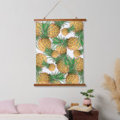 Tapisserie Suspendue Motif d'ananas Stylisé vert pâle (Chambre à coucher)