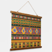 Tapisserie Suspendue Motif d'art ethnique en Afrique (Angulaire)
