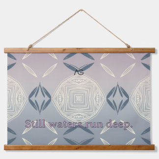 Tapisserie Suspendue Motif de carreaux minimaliste Aria Grace Lilac Coa