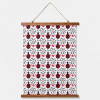 Motif floral sans couture de coccinelle mignonne