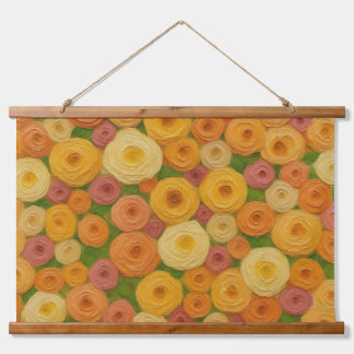 Tapisserie Suspendue Motif floral sans couture de l'automne chaud Peint