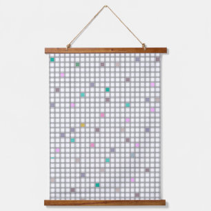 Tapisserie Suspendue Motif géométrique À damiers multicolore