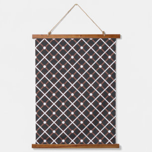 Tapisserie Suspendue Motif géométrique en noir et tons Brown chauds