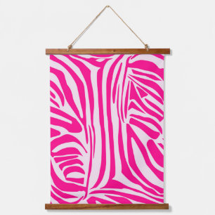 Tapisserie Suspendue Motif imprimé zèbre rose