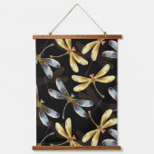 Tapisserie Suspendue Motif sans couture avec libellules d'or (Recto 2)