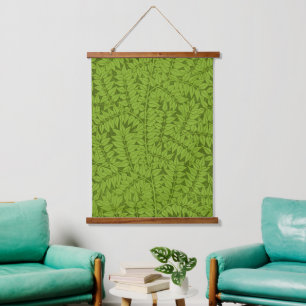 Tapisserie Suspendue Motif vintage feuille verte de William Morris Bran
