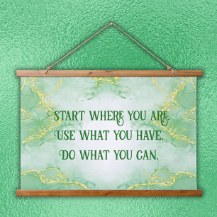 Tapisserie Suspendue Motivation positive Début Où vous êtes