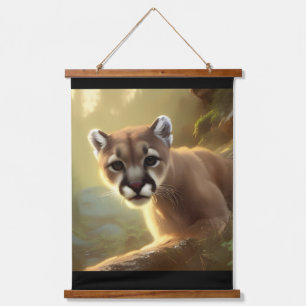 Tapisserie Suspendue Mountain Cougar Wildlife Portrait