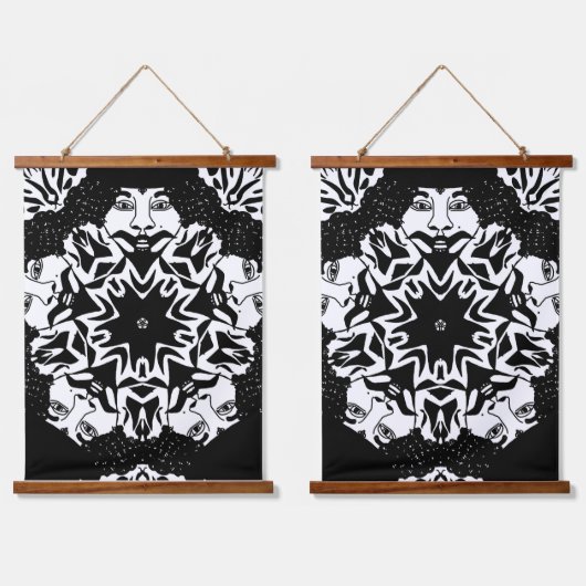 Tapisserie Suspendue Mr Love Wood Topped Wall Tapestry (Double)