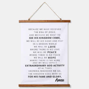 Tapisserie Suspendue Mur de typographie chrétienne