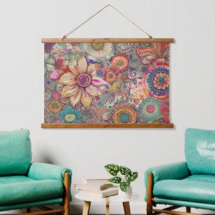 Tapisserie Suspendue Mur Imaginaire Fleur suspendu