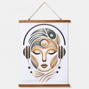 Tapisserie Suspendue Musique zen minimaliste déesse géométrique abstrai