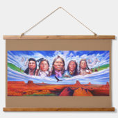 Tapisserie Suspendue Native Americans Painting Custom Ajouter votre tex (Devant)