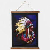 Tapisserie Suspendue Native "Hunkpapa Chief "original art (Recto)