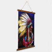 Tapisserie Suspendue Native "Hunkpapa" Chief original art (Angulaire)