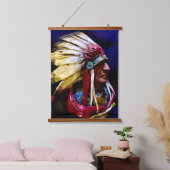 Tapisserie Suspendue Native "Hunkpapa" Chief original art (Chambre à coucher)