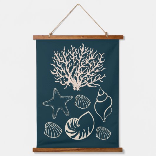 Tapisserie Suspendue Nautical Seashell Wall Tapestry  (Recto)