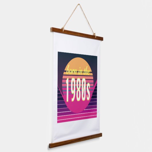 Tapisserie Suspendue Né dans les années 1980, Millennials, Gen X, année (Angulaire)