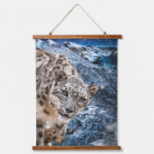 TAPISSERIE SUSPENDUE NEIGE LEOPARD NUAGE MARCHER (Recto)