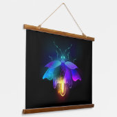 Tapisserie Suspendue Neon Firefly sur noir (Angulaire)