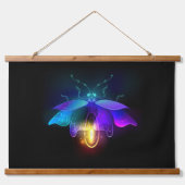 Tapisserie Suspendue Neon Firefly sur noir (Recto)