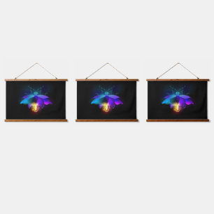 Tapisserie Suspendue Neon Firefly sur noir