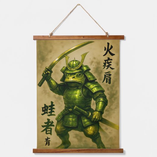 Tapisserie Suspendue Noble grenouille Samurai (Recto)