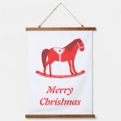 Tapisserie Suspendue Noël scandinave Cheval Rocse Custom (Recto)