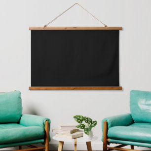 Tapisserie Suspendue Noir solide 36 po x 26 po horizontal