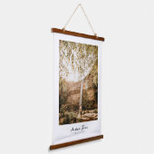 Tapisserie Suspendue Nom de famille personnalisé et art photo Imprimer (Angulaire)