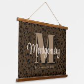 Tapisserie Suspendue Nom de famille personnalisé Signer Mariage Idée ca (Angulaire)