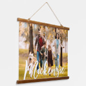 Tapisserie Suspendue Nom simple du portrait photo (Angulaire)