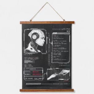 Tapisserie Suspendue Non reconnu - Techno-Brutalist Streetwear Design
