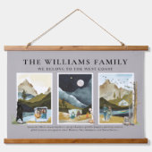 Tapisserie Suspendue Nous appartenons à la côte ouest | Aquarelle rusti (Devant)