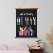 Tapisserie Suspendue Nous Sommes Toutes Des Mains Colorées Humaines (Chambre à coucher)