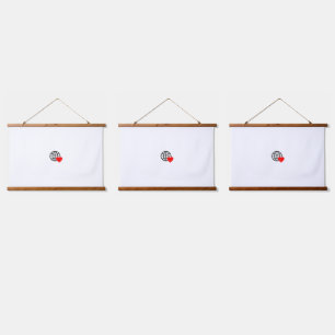 Tapisserie Suspendue Nouveau logo texte personnalisé Bois tapissage de