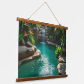 Tapisserie Suspendue oasis tropicale (Angulaire)